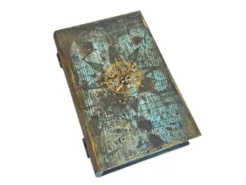 Show details for Wooden Book Box - Nautical Compass, Small Picture of Wooden Book Box - Nautical Compass, Small