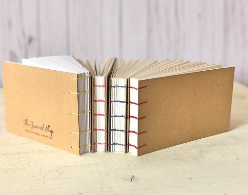 Picture of Pocket Coptic Landscape Journal with Fabriano Mixed Media Paper, 64 Pages