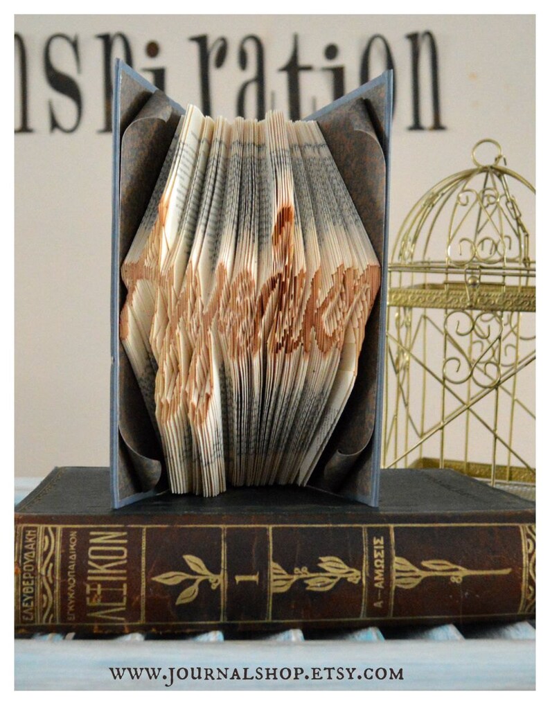 Journal Shop. Folded Book - Script Latin or Greek alphabet