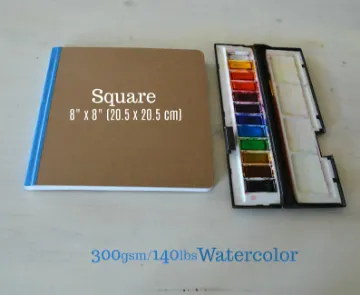 Show details for Square Watercolor Sketchbook - Kraft Picture of Square Watercolor Sketchbook - Kraft